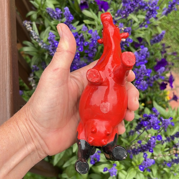 Ks Collections Red number 7 Cow Figurine - Picture 6 of 10